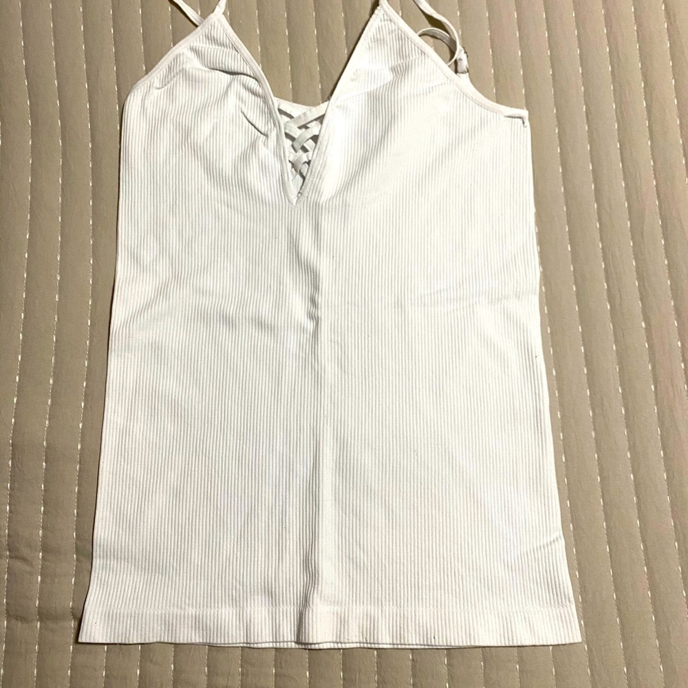 Free People ribbed criss cross cami
